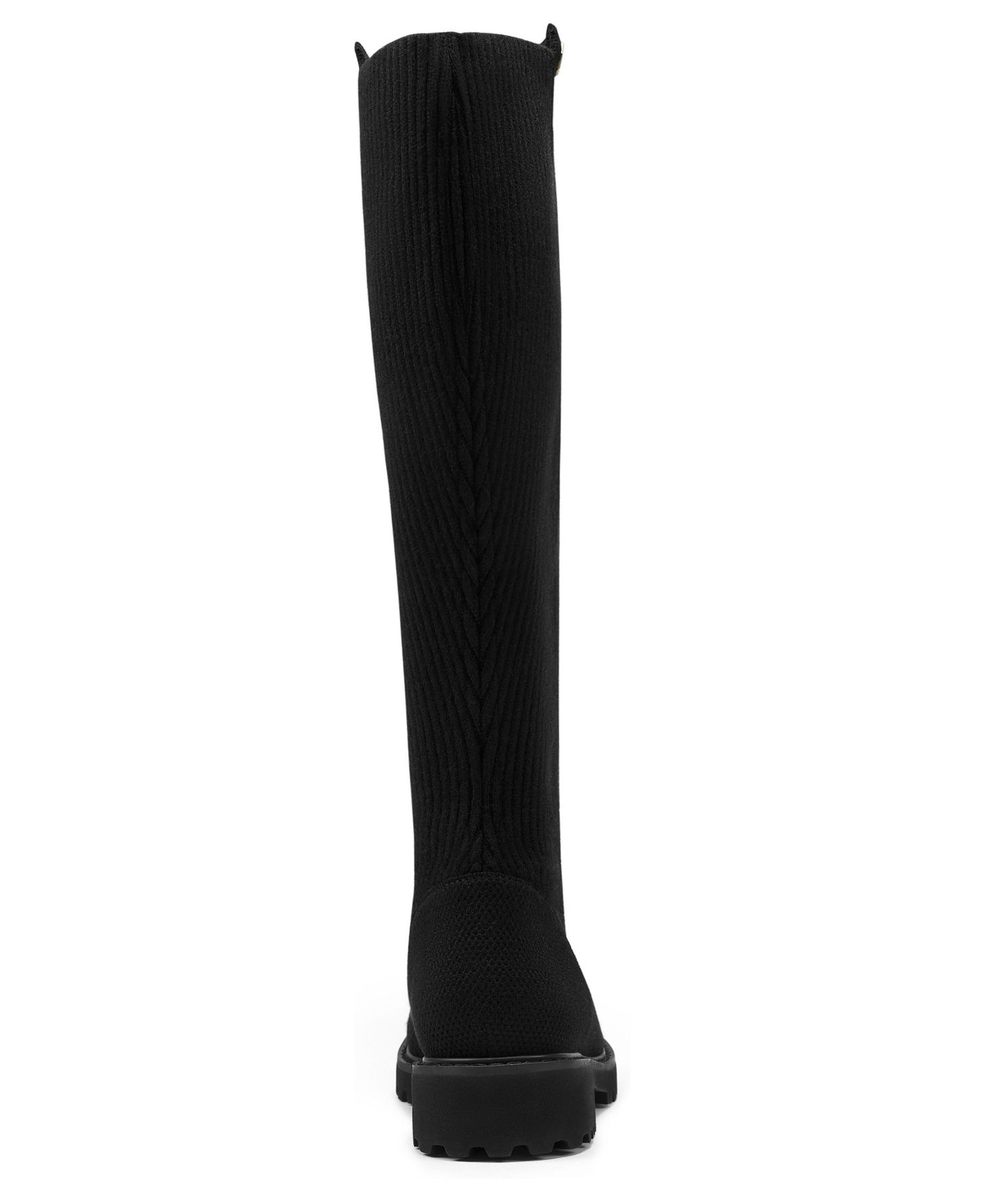 Женские ботинки VIVAIA Filipa Round-Toe Stretchy Wool Knee-High, цвет: Чёрный — фото 3