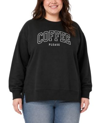 Plus Size Graphic Crewneck Long-Sleeve Sweatshirt