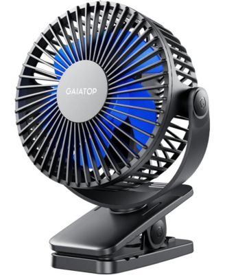 Portable Clip on Fan Battery Operated, Powerful 3 Speed Quiet 360degree(s) Rotate, USB Rechargeable Mini Personal Cooling Fan for Desk Table