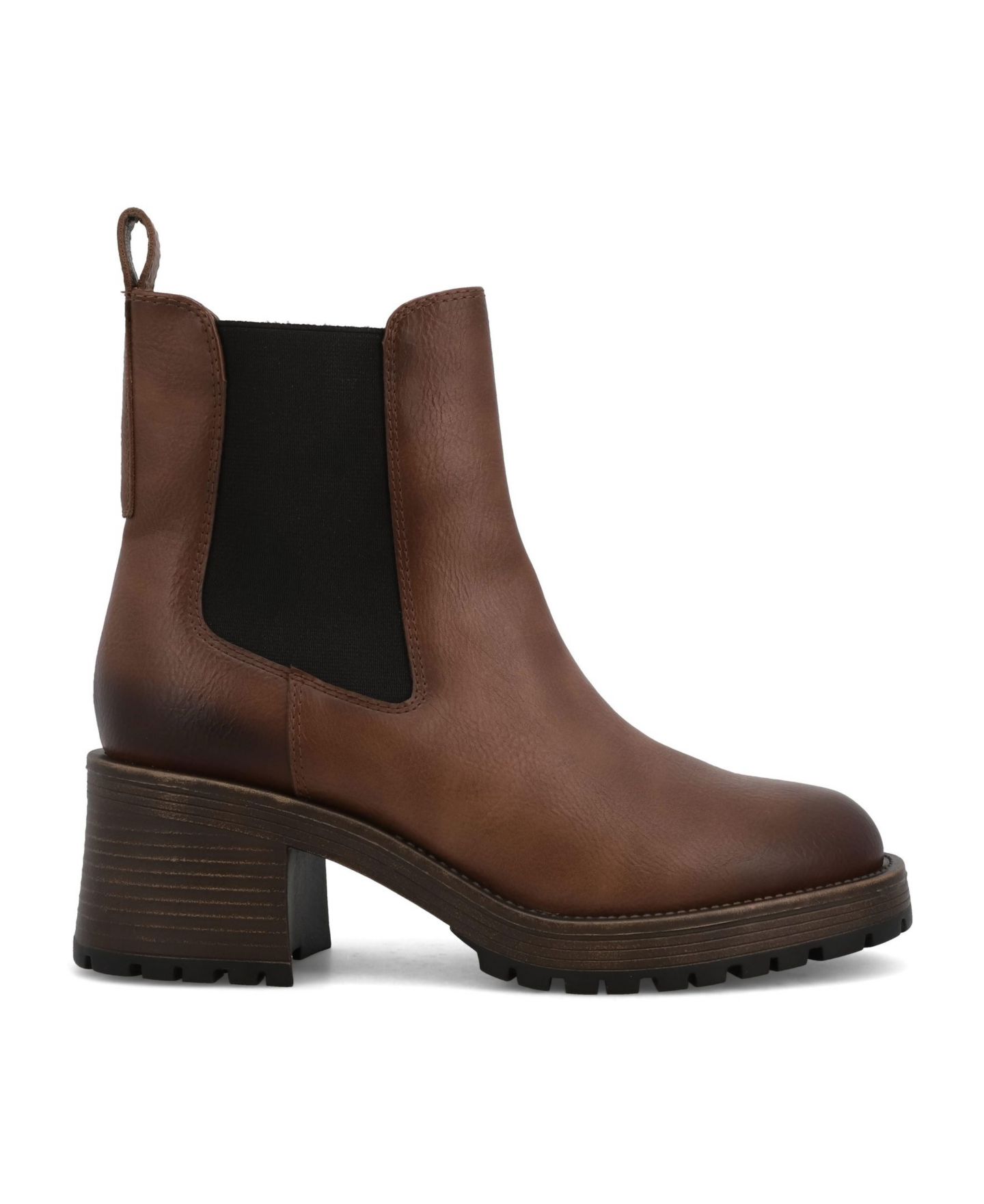 Женские ботинки MIA Martelli Lug Sole Chelsea Booties, цвет: Коричневый — фото 2