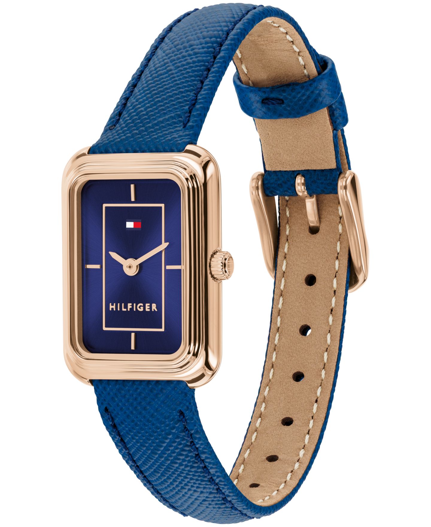 Женские часы Tommy Hilfiger Quartz Daisy Navy Leather Strap Watch 20.5mm — фото 3