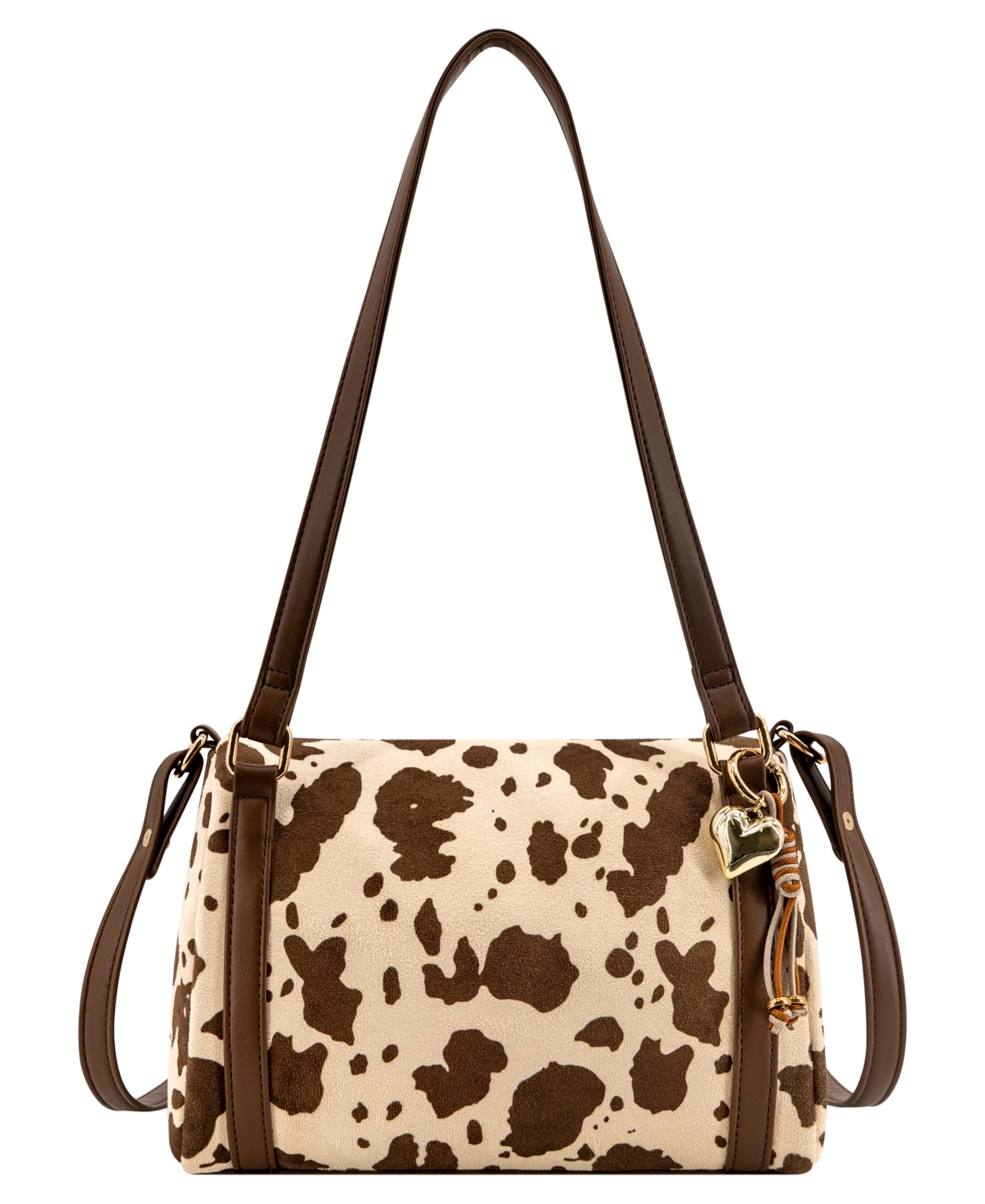 Like Dreams Soe Cow Print Small Crossbody Handbag In Brown