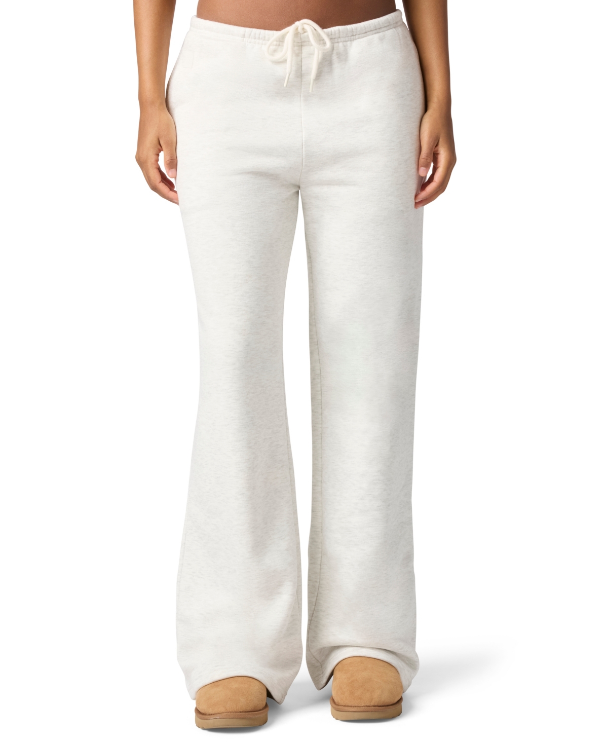 Florence By Mills Women's Cozy Crush High-Rise Wide-Leg Sweatpants - Heather Ice
