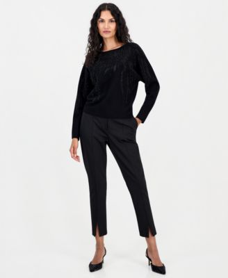 Women's Long-Sleeve Crewneck Dolman Sweater