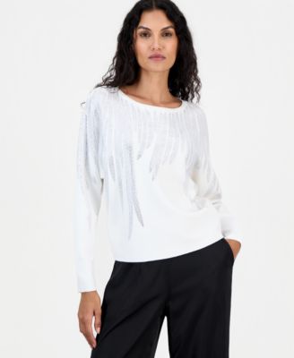 Women's Long-Sleeve Crewneck Dolman Sweater