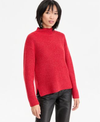 Women's Mockneck Metallic Sweater