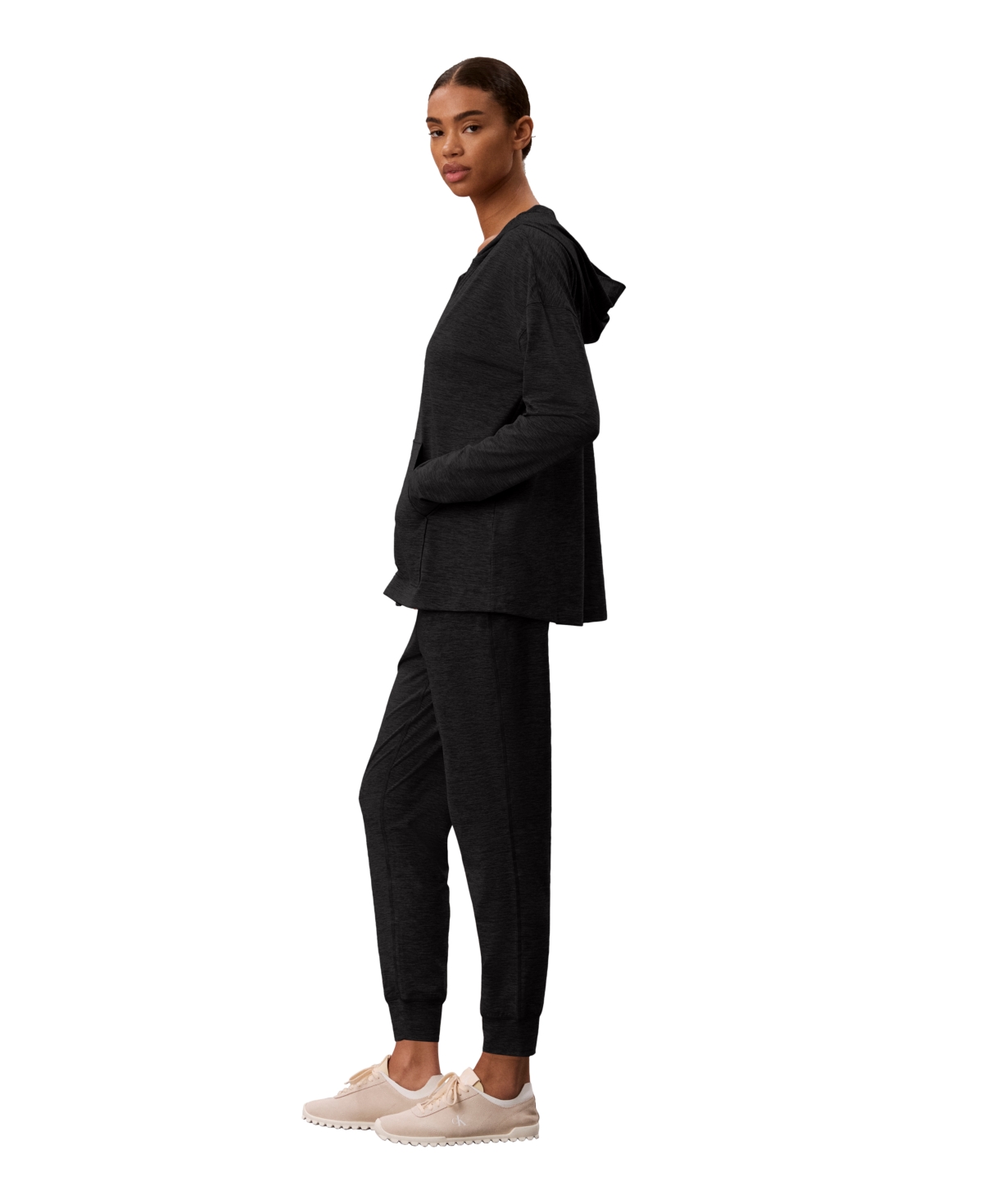 Calvin Klein Performance Women's Melange Lightweight Hooded Jacket
