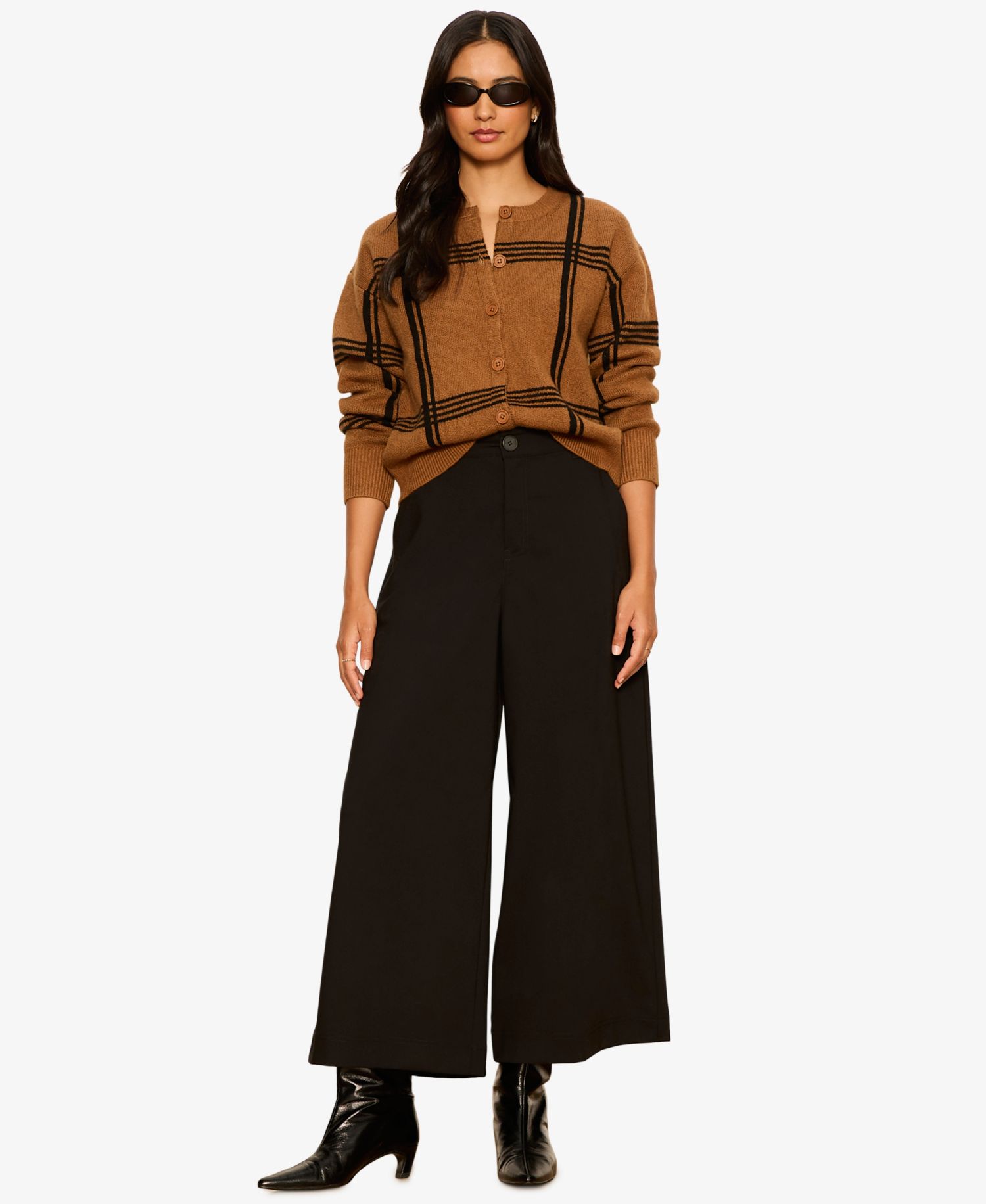 Petite Semi-Cropped Crewneck Sweater