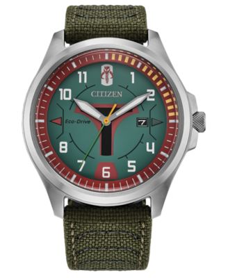 Men's Boba Fett Green Nylon Strap Watch 44mm