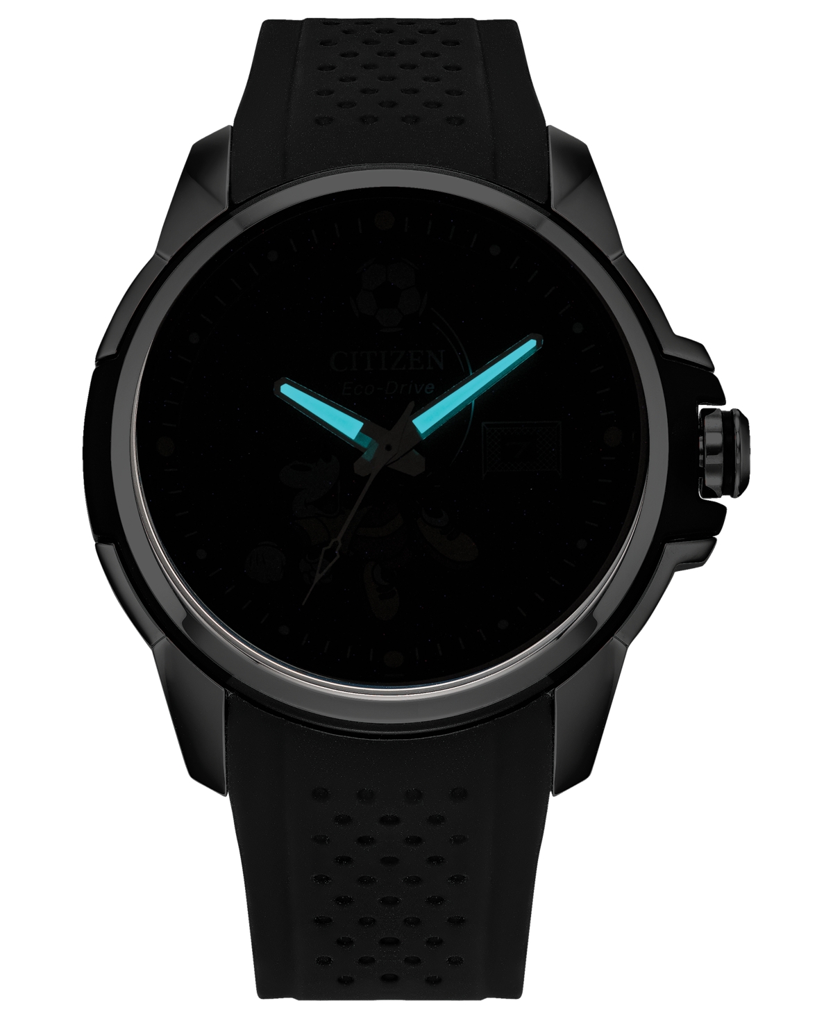 Citizen Men's Mickey Mouse Black Silicone Strap Watch 44mm