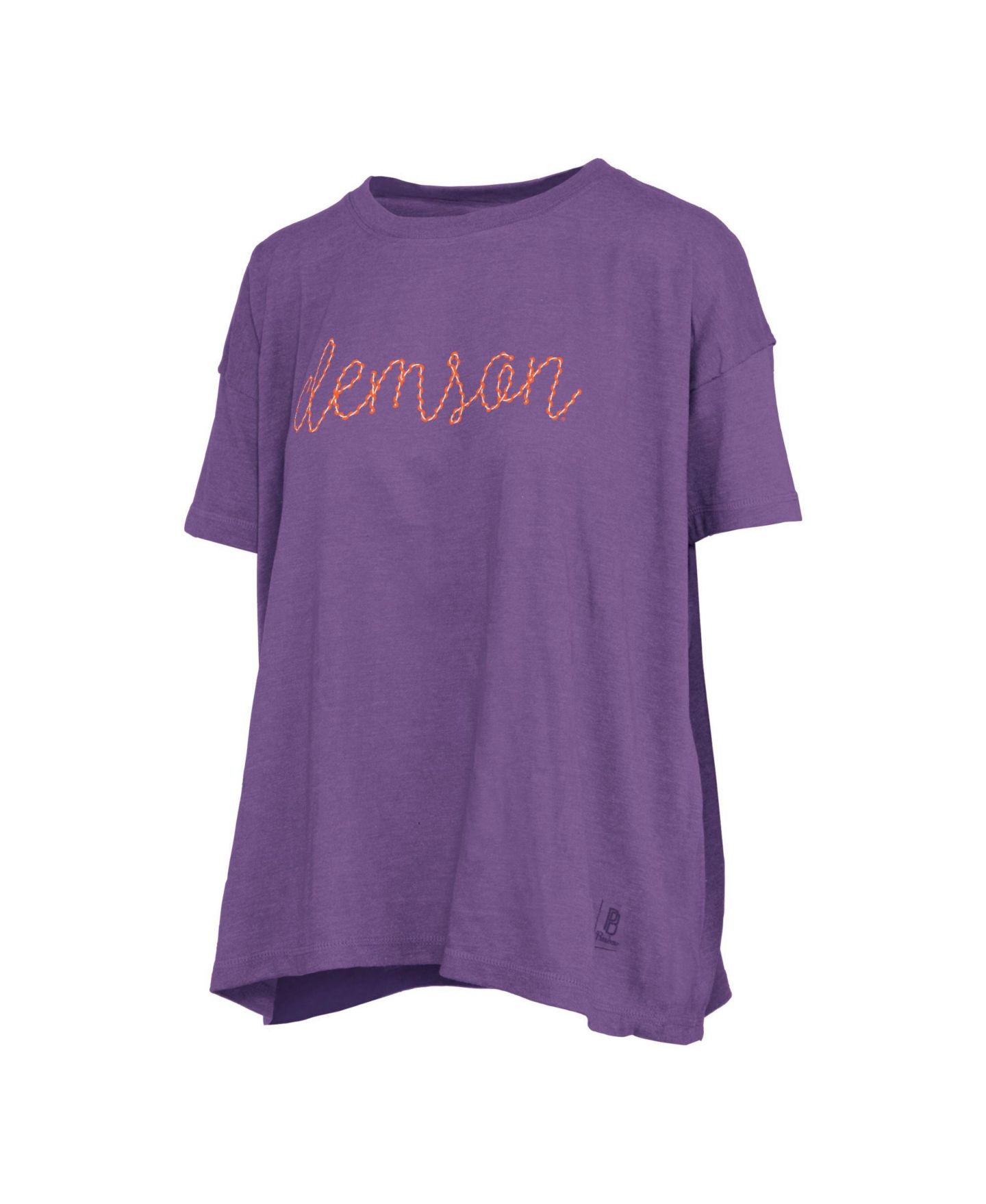 Женская футболка Pressbox Clemson Tigers Oversized Script Wordmark — фото 2