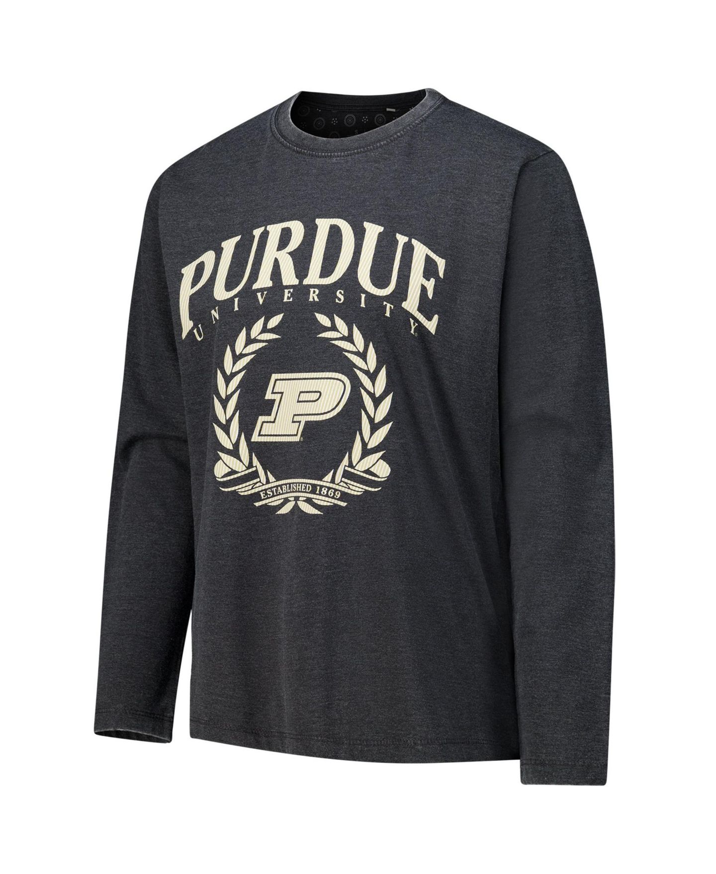 Женская футболка Pressbox Purdue Boilermakers Chandler Vintage-Washed Long-Sleeve — фото 2