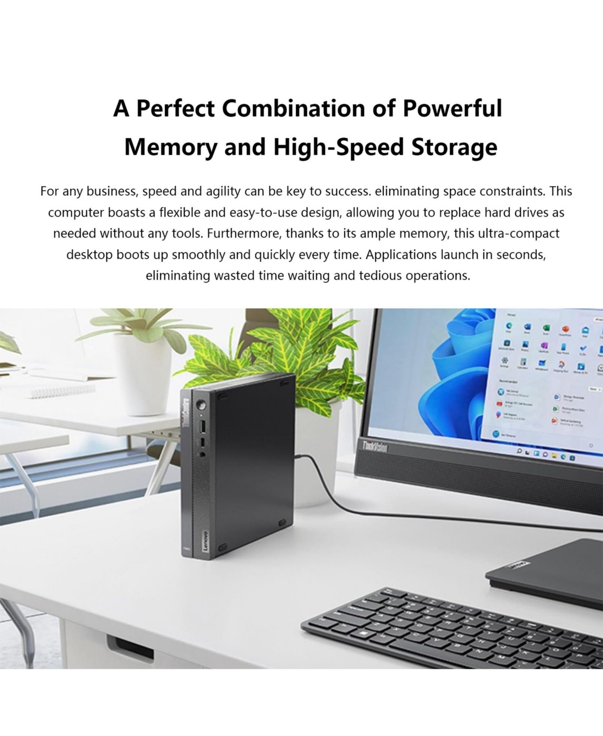 Lenovo ThinkCentre neo 50q Gen 4 Mini Form Factor Desktop, Intel Core i5-13420H, 64GB, 512GB Ssd