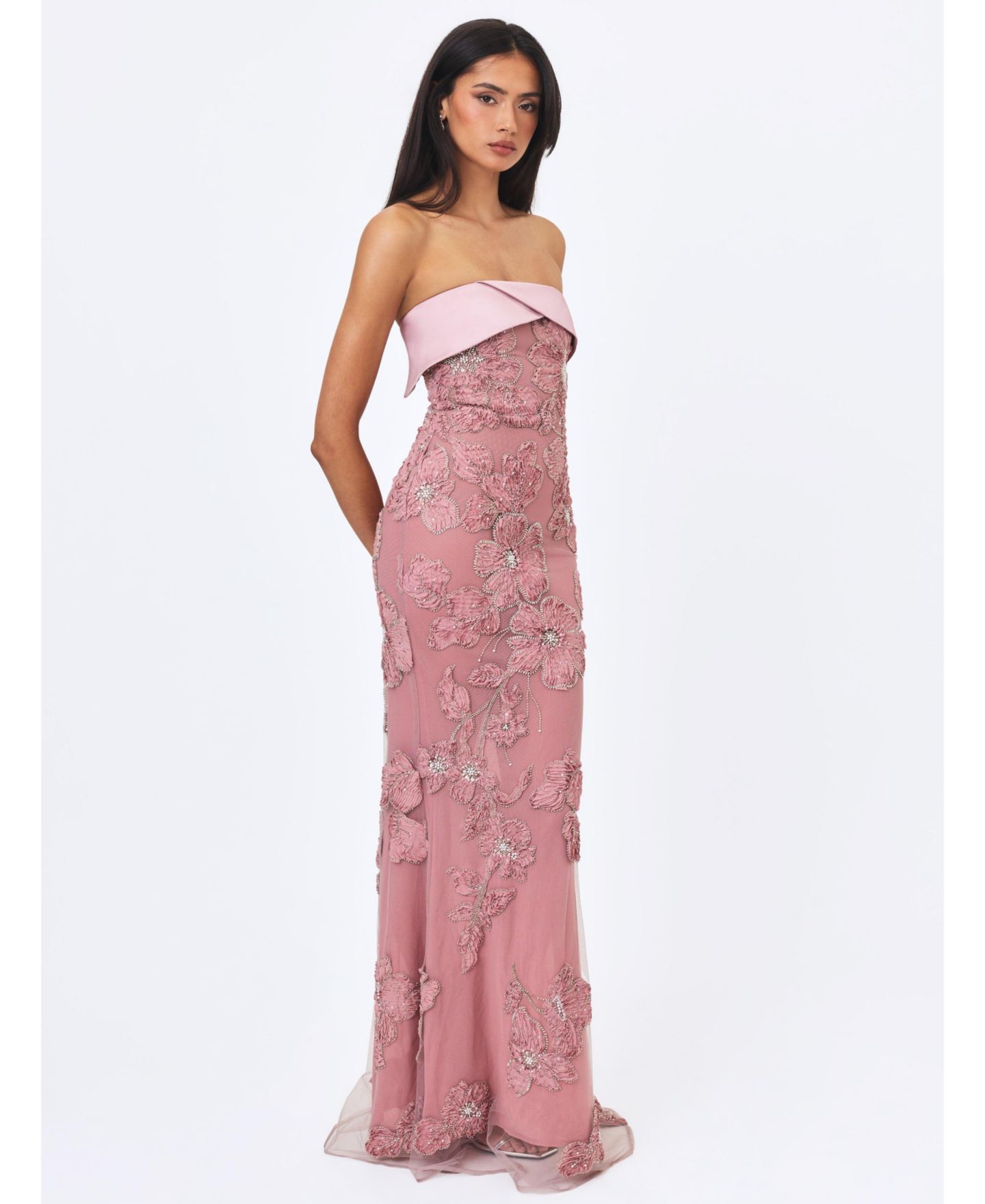 Женское платье Miss Circle Raphaela Corset Strapless Mermaid, цвет: Пыльный розовый — фото 6