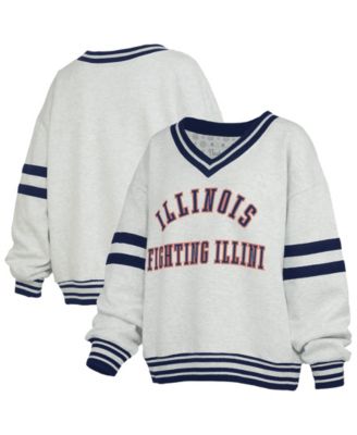 Women's Illinois Fighting Illini Oates Oversized Dropped-Shoulder V-Neck Sweatshirt