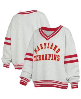 Women's Oates Maryland Terrapins Tackle Twill V-Neck Sweatshirt