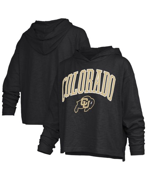 Женская футболка Pressbox Colorado Buffaloes Nelson Oversized Long-Sleeve Hooded