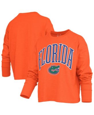 Women's Florida Gators Motley Waist-Length Boxy Burnout Long-Sleeve T-Shirt
