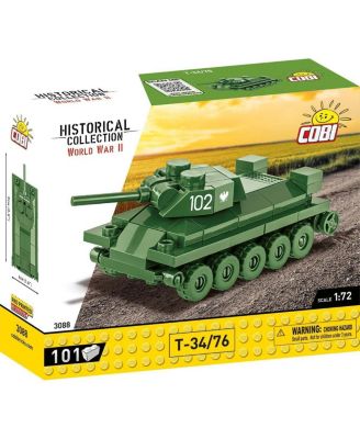 WWII Historical Collection T-34/76 Tank 101-Piece Building Set, Ages 6+