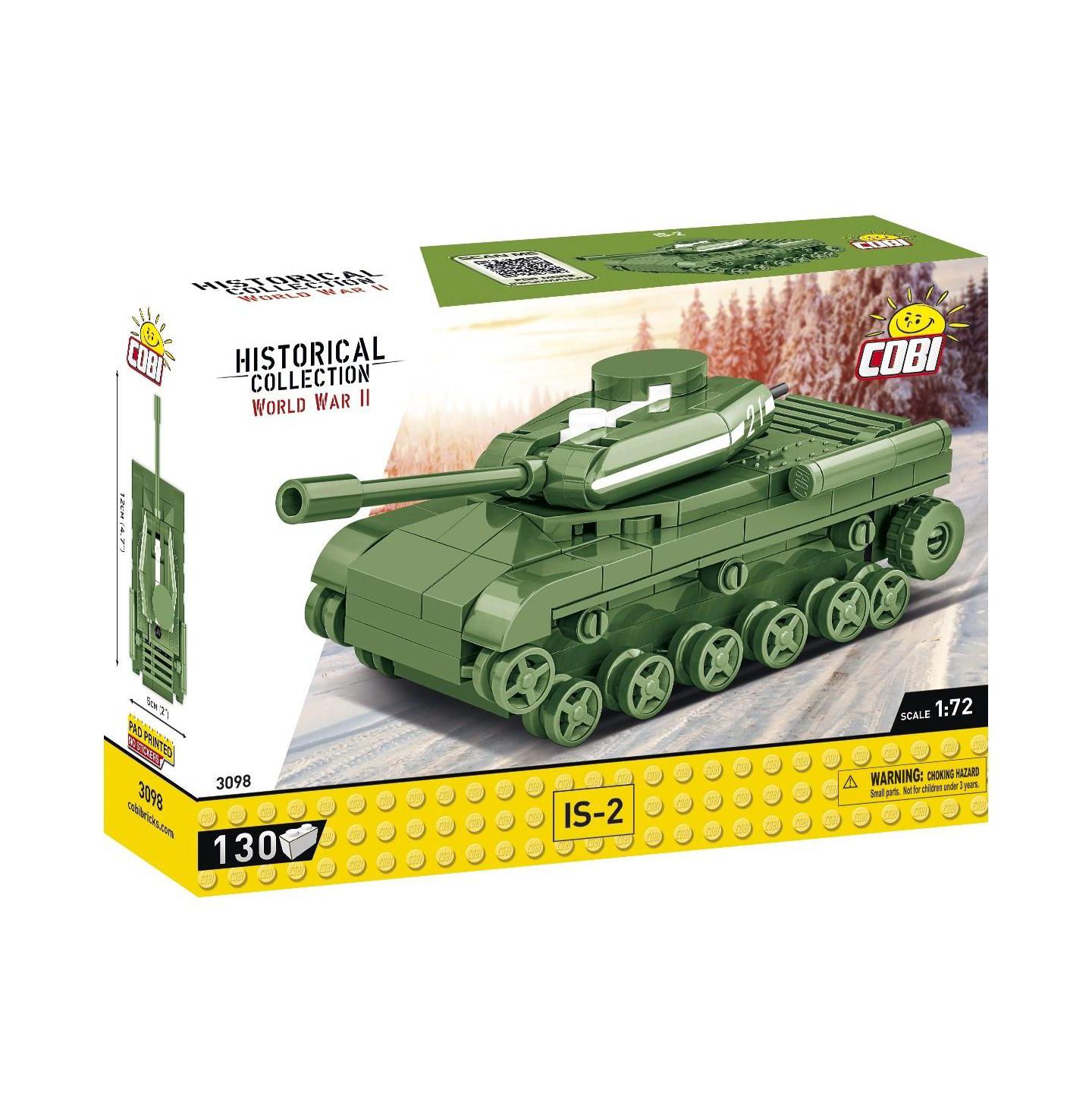 Детский конструктор COBI Wwii Historical Collection IS-2 Tank 130-Piece Building Set, Ages 6+ — фото 2