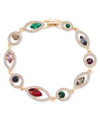 Jet Crystal Link & Chain Adjustable Bracelet
