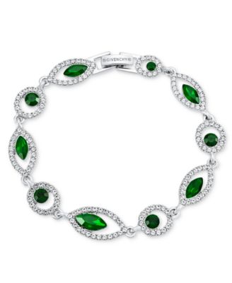 Jet Crystal Link & Chain Adjustable Bracelet