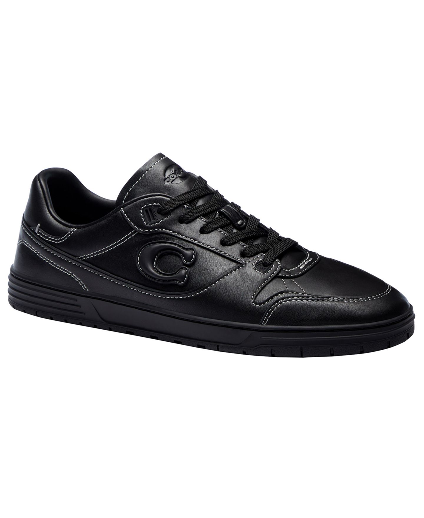Женские кроссовки COACH Soft Soho Lace-Up, цвет: Чёрный кожаный — фото 1