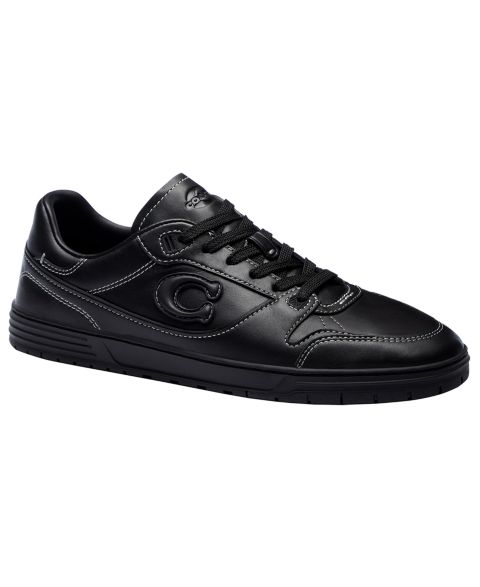 Женские кроссовки COACH Soft Soho Lace-Up, цвет: Чёрный кожаный
