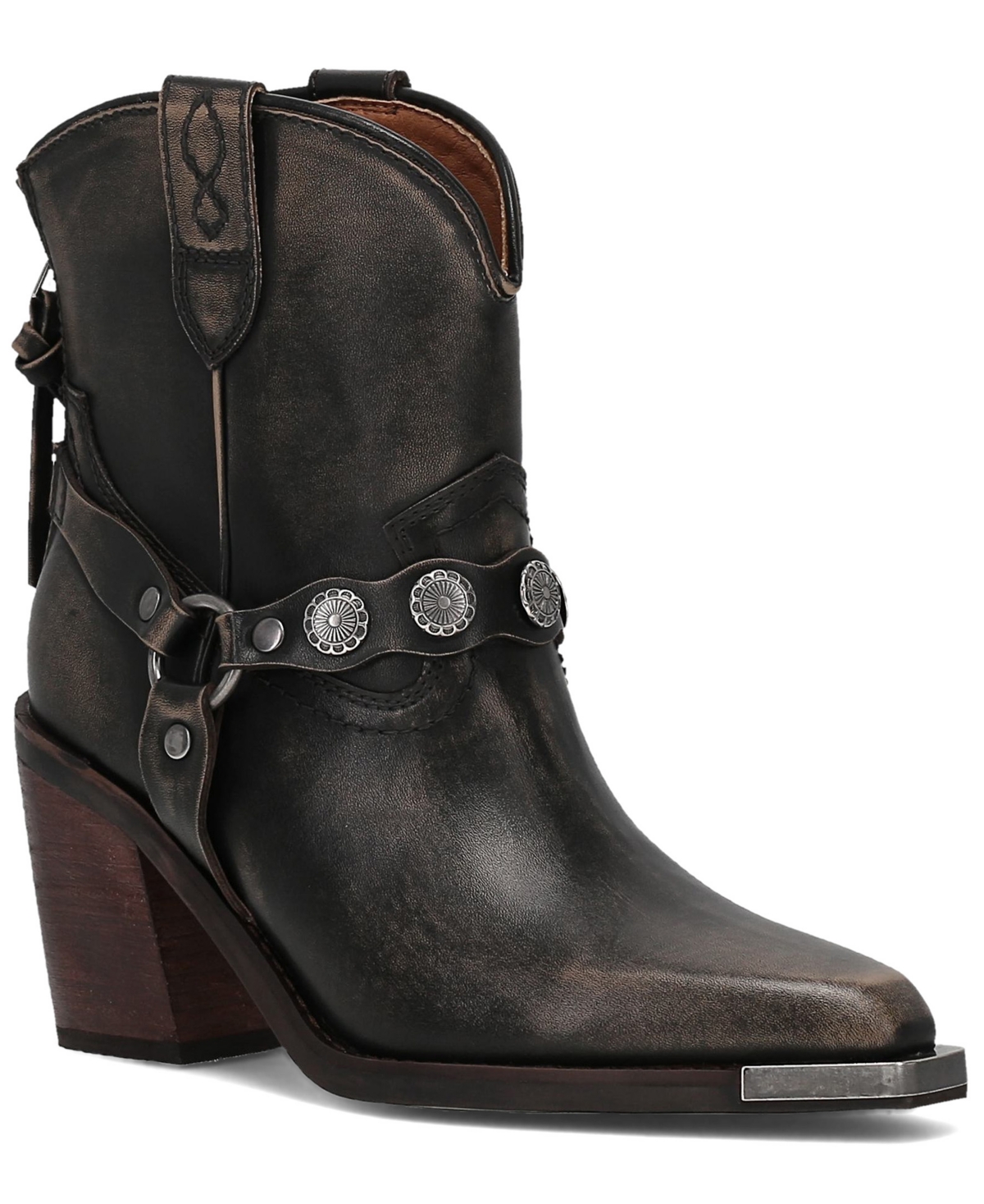 Frye and Co. Women's Ashlyn Mini Concho Block Heel Casual Booties