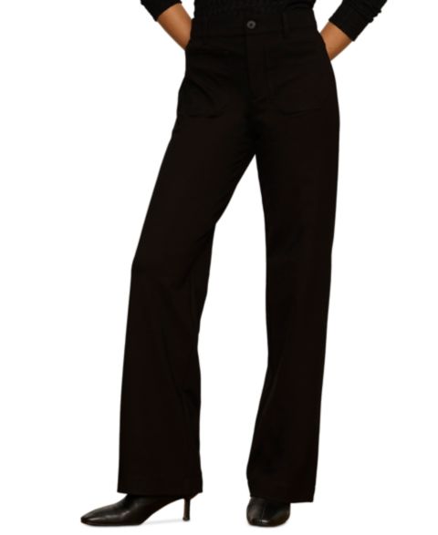 Женские брюки Sanctuary Marine Straight-Leg Ponte, цвет: Чёрный