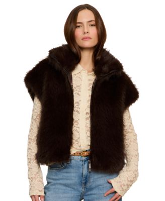 Petite Faux-Fur Lined Relaxed-Fit Vest