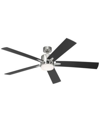 60" Lucian XL Polished Nickel LED Fan with Wall Control