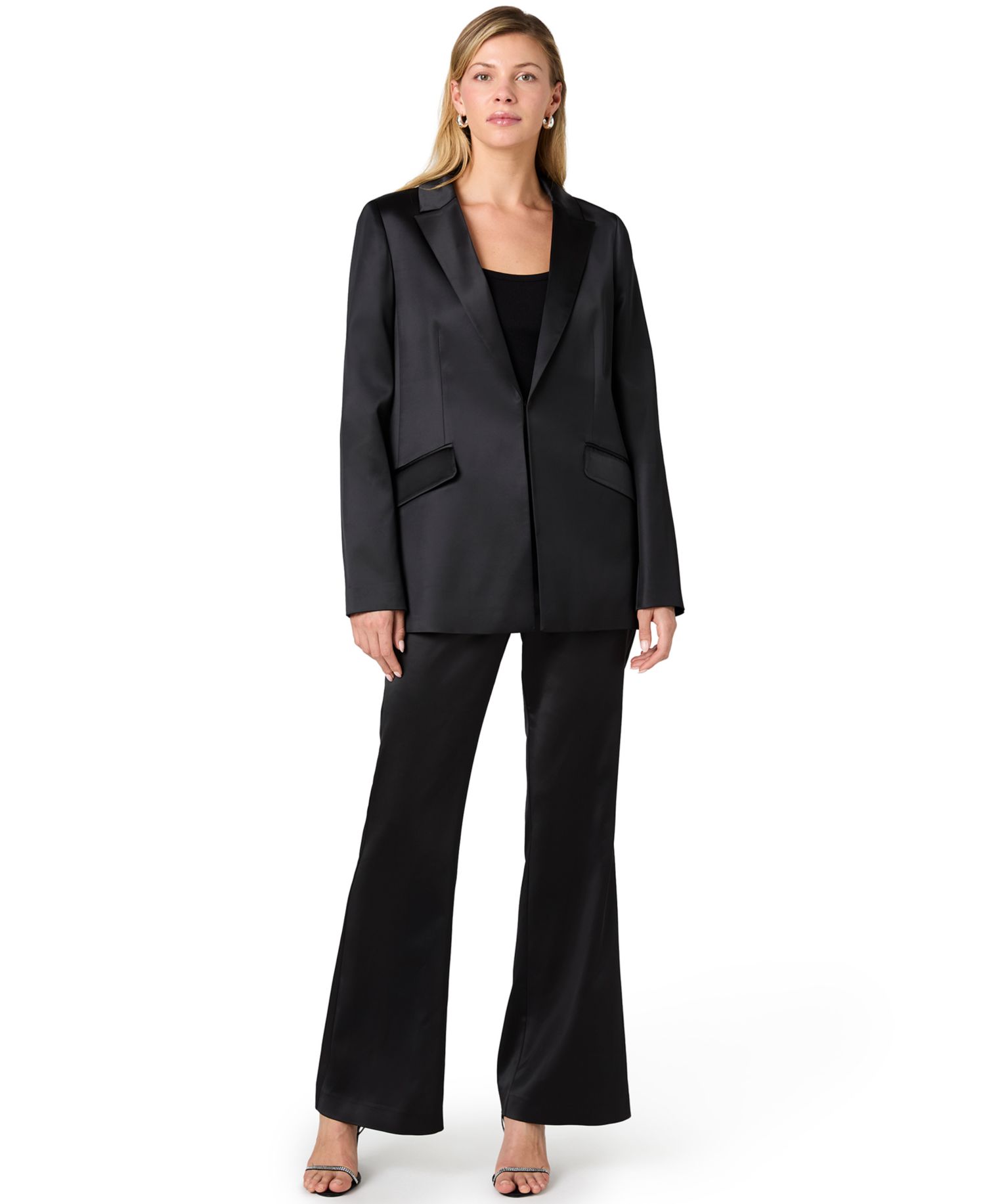 Women's Maelys Stretch Long-Sleeve Satin Blazer