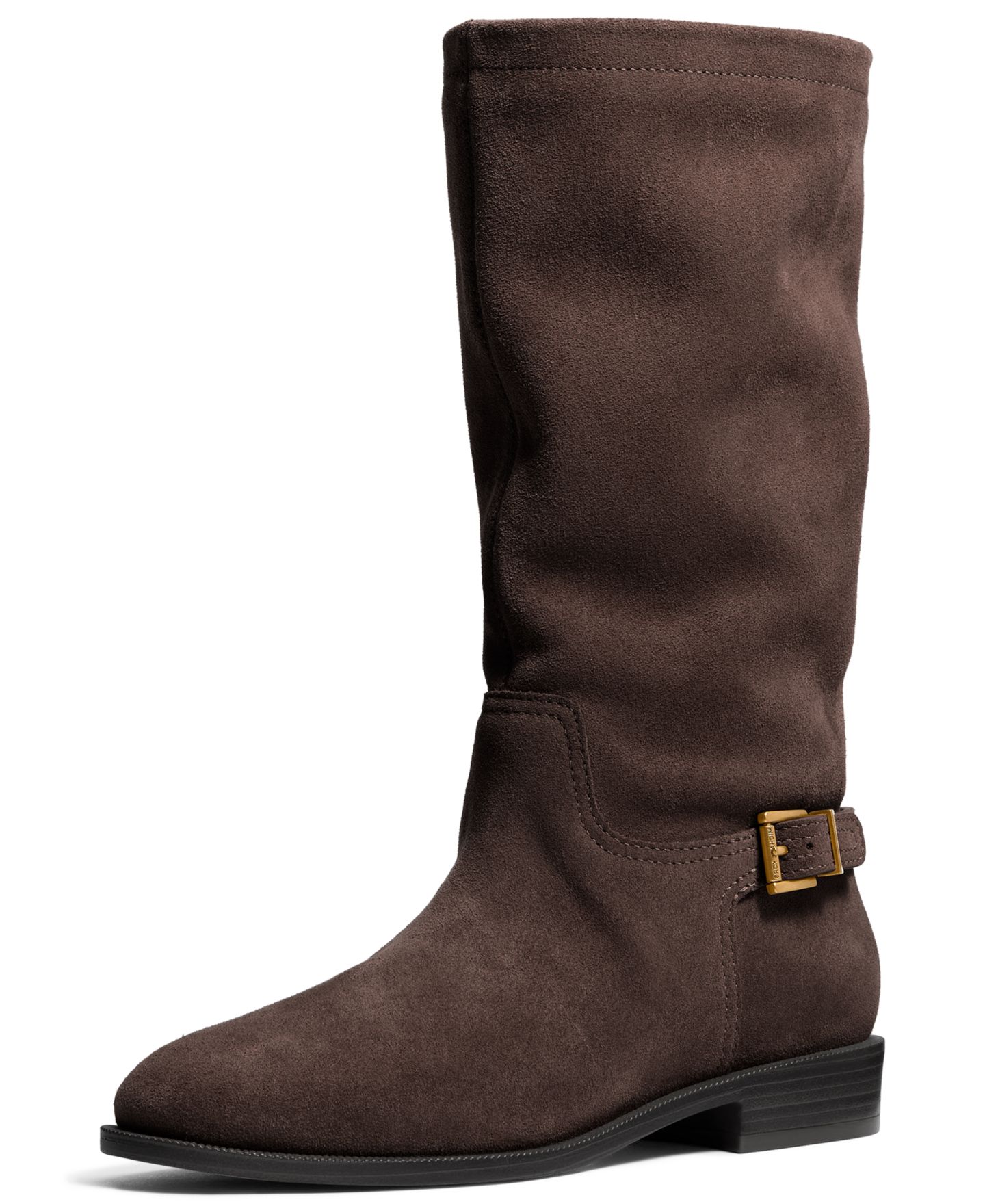 Женские ботинки Michael Kors Harleigh Mid-Shaft, цвет: Шоколадный замшевый — фото 4