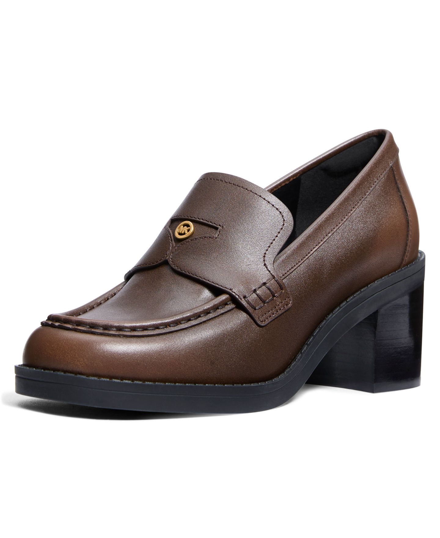 Женские туфли Michael Kors Jennings Platform Loafer Pumps, цвет: Светло-коричневый кожаный — фото 4