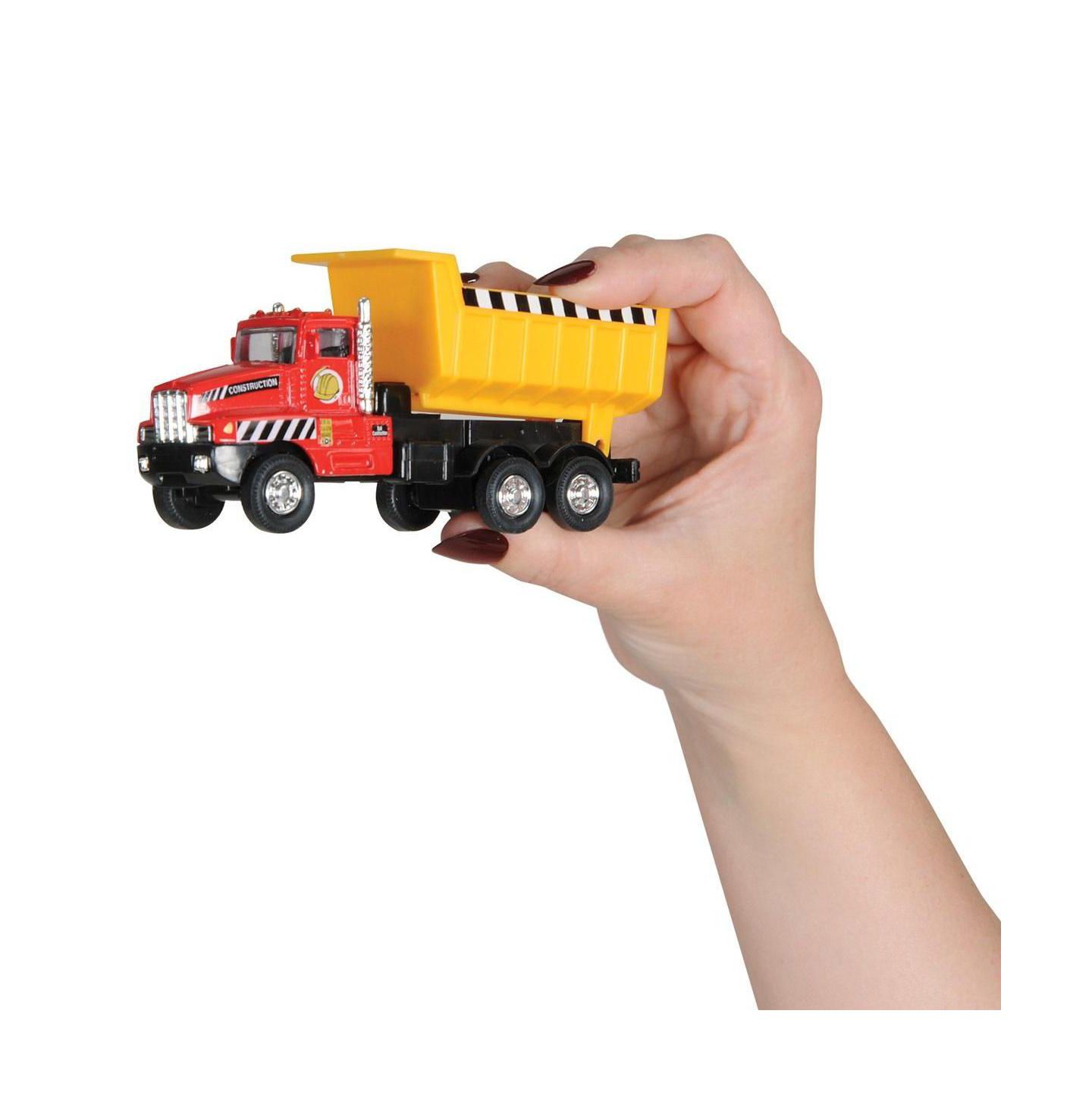 Детские игрушки U.S. Toy Mighty Builders Pullback Moveable-Parts Construction Vehicles, 12-Piece Set, цвет: Жёлтый — фото 4