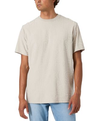 Men's Allover Jacquard Classic-Fit Crewneck T-Shirt