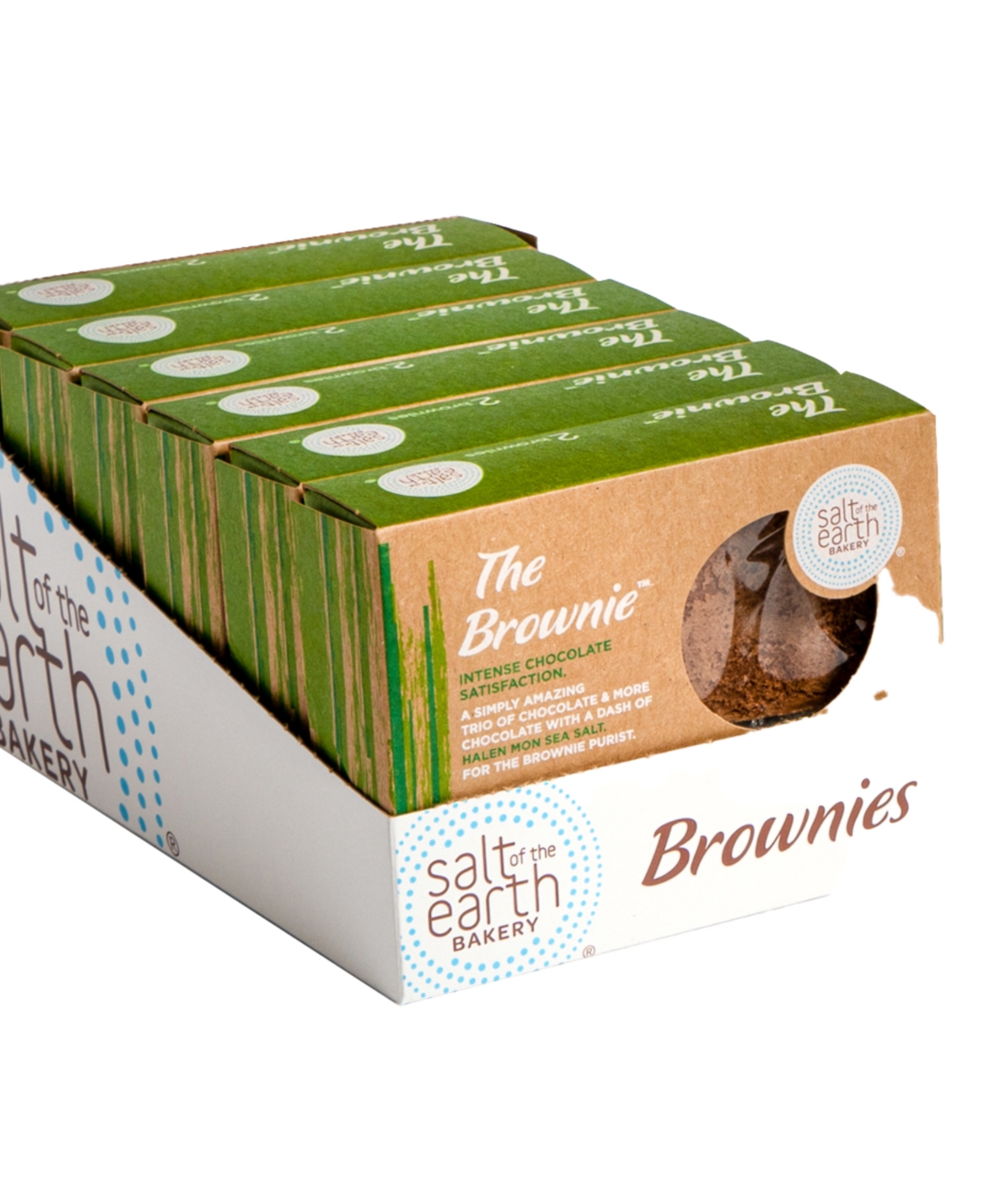 Salt of the Earth Bakery Fresh Baked Fudge Chocolate Brownies Gourmet Boxes, 12-Piece