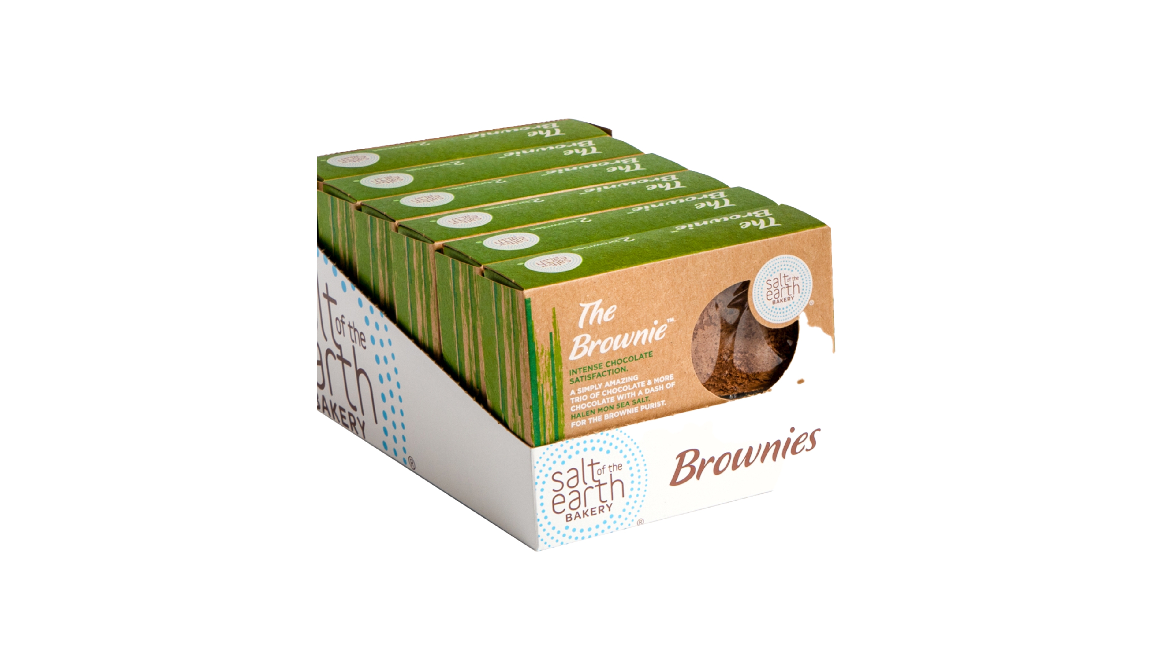Salt of the Earth Bakery Fresh Baked Fudge Chocolate Brownies Gourmet Boxes, 12-Piece