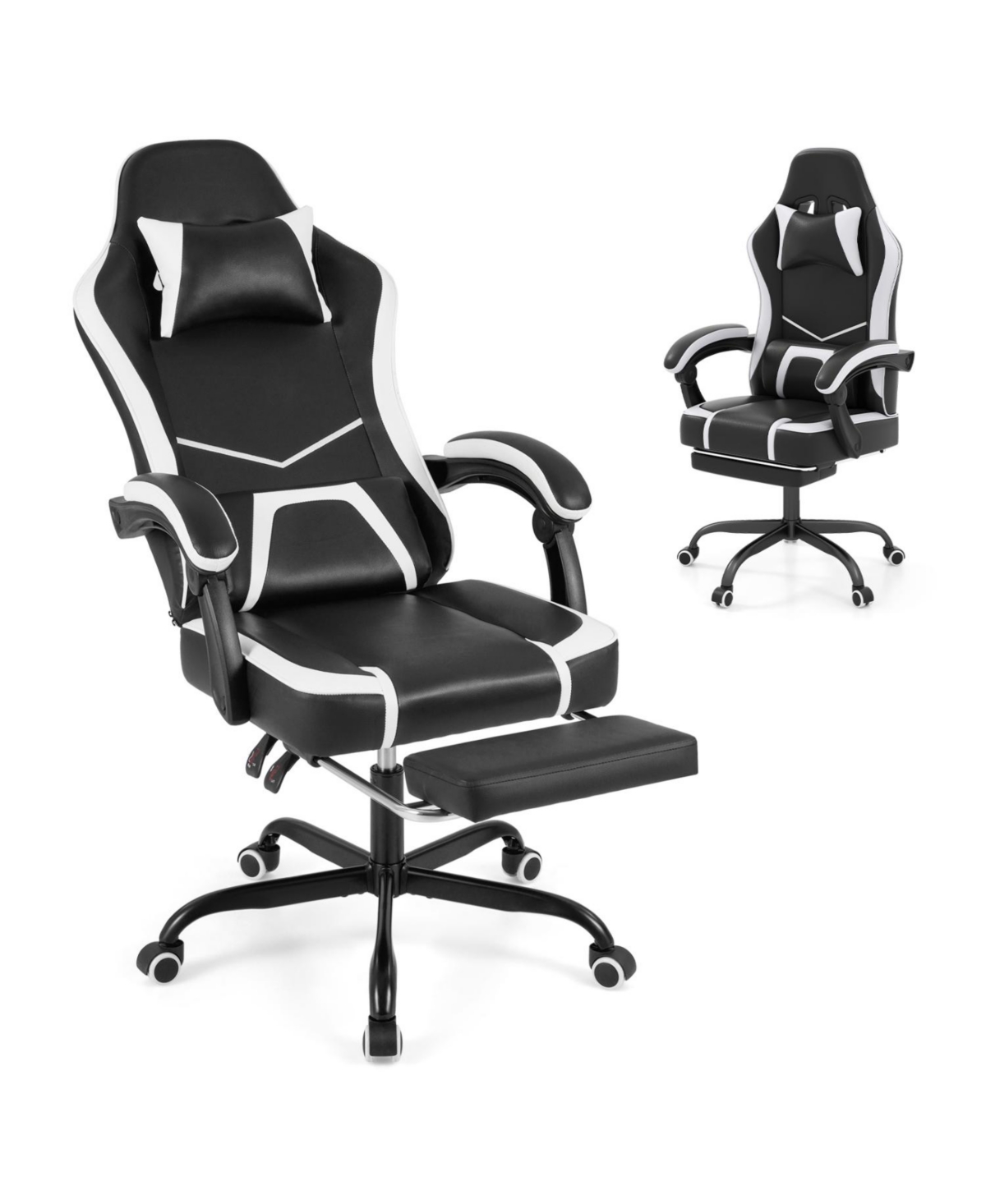 Mecale Gaming Chair Height Adjustable Computer with Headrest Ergonomic Office Task