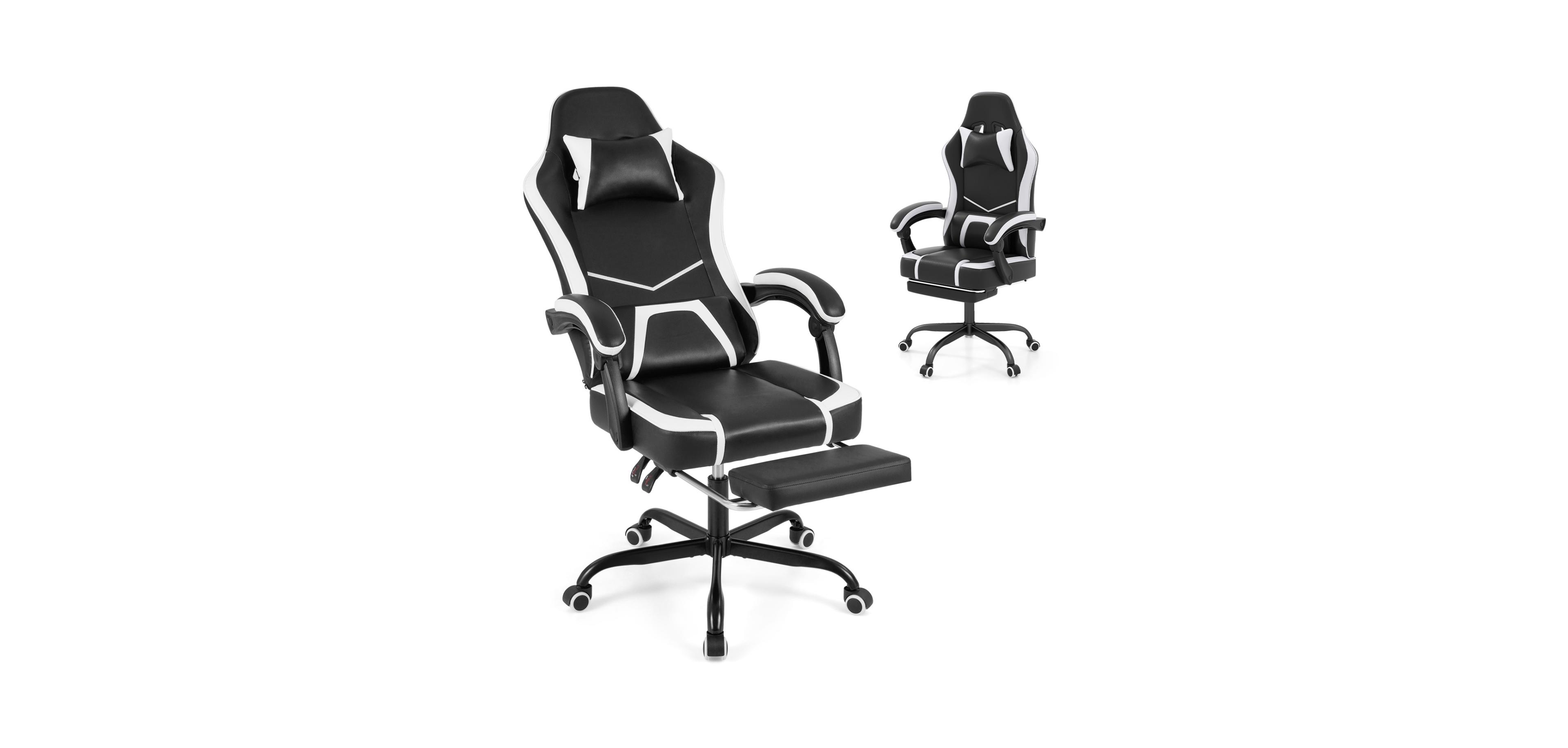 Mecale Gaming Chair Height Adjustable Computer with Headrest Ergonomic Office Task
