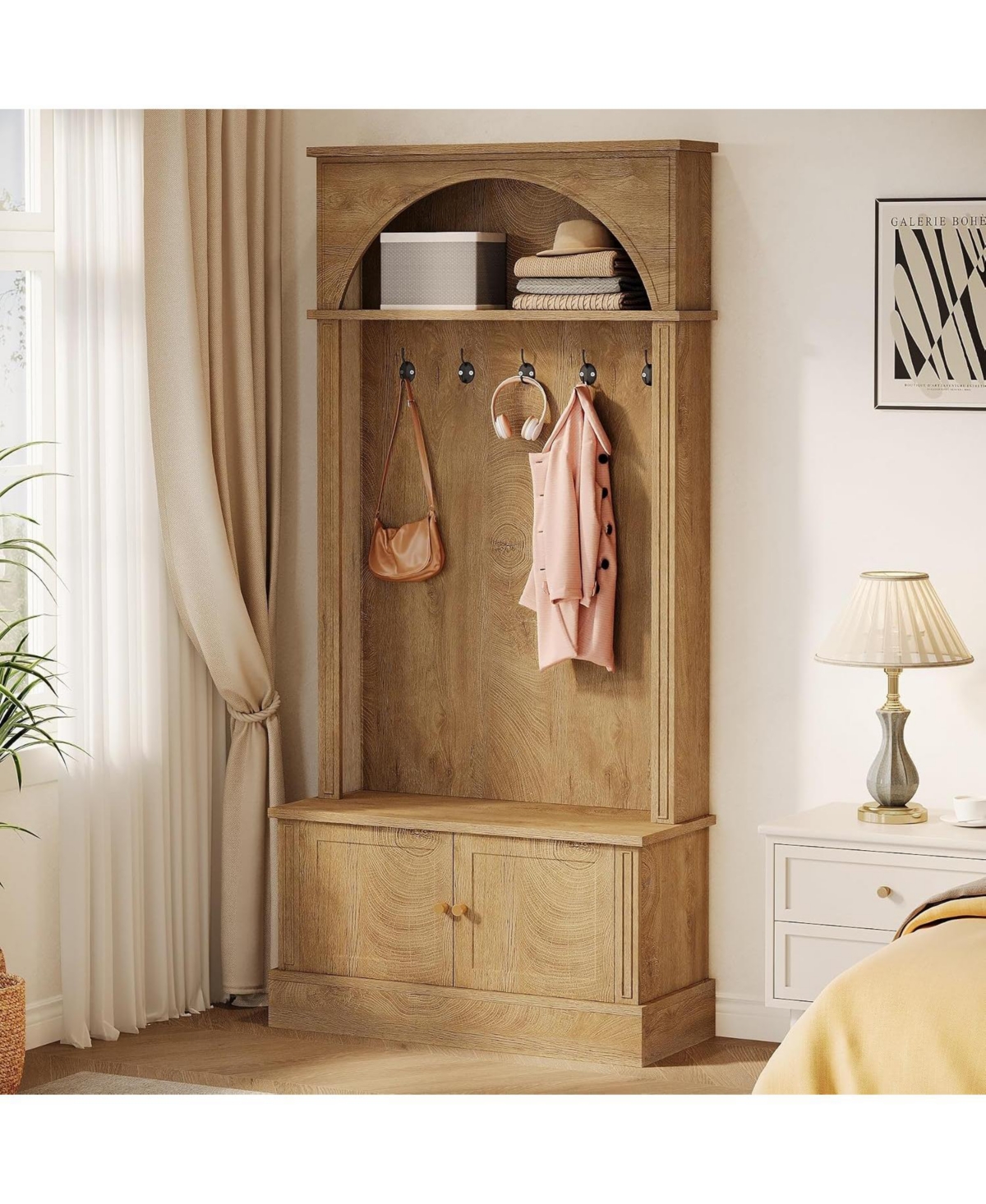 Tribesigns 70.86" Hall Tree with Bench and Shoe Storage
