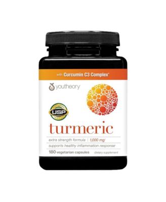 Turmeric Extra Strength 1,000 Milligram Muscle and Joint Support  Curcuminoids and Bioenhancers  USP Verified 180 Veg Capsules