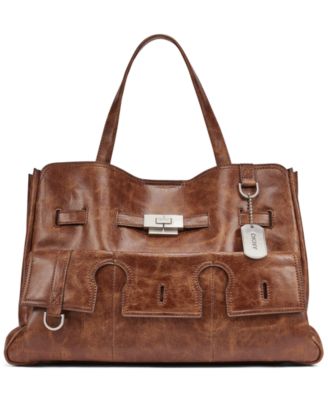 Bryar Faux Leather Structured Laptop-Compatible Satchel