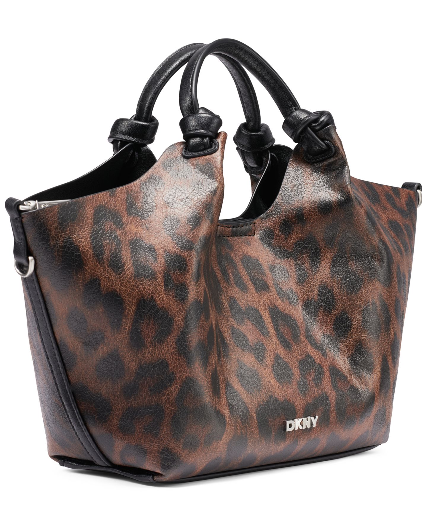 Женская сумка DKNY Paula Faux Suede Magnetic Snap Tab Large Tote Handbag, цвет: Леопардовый — фото 3
