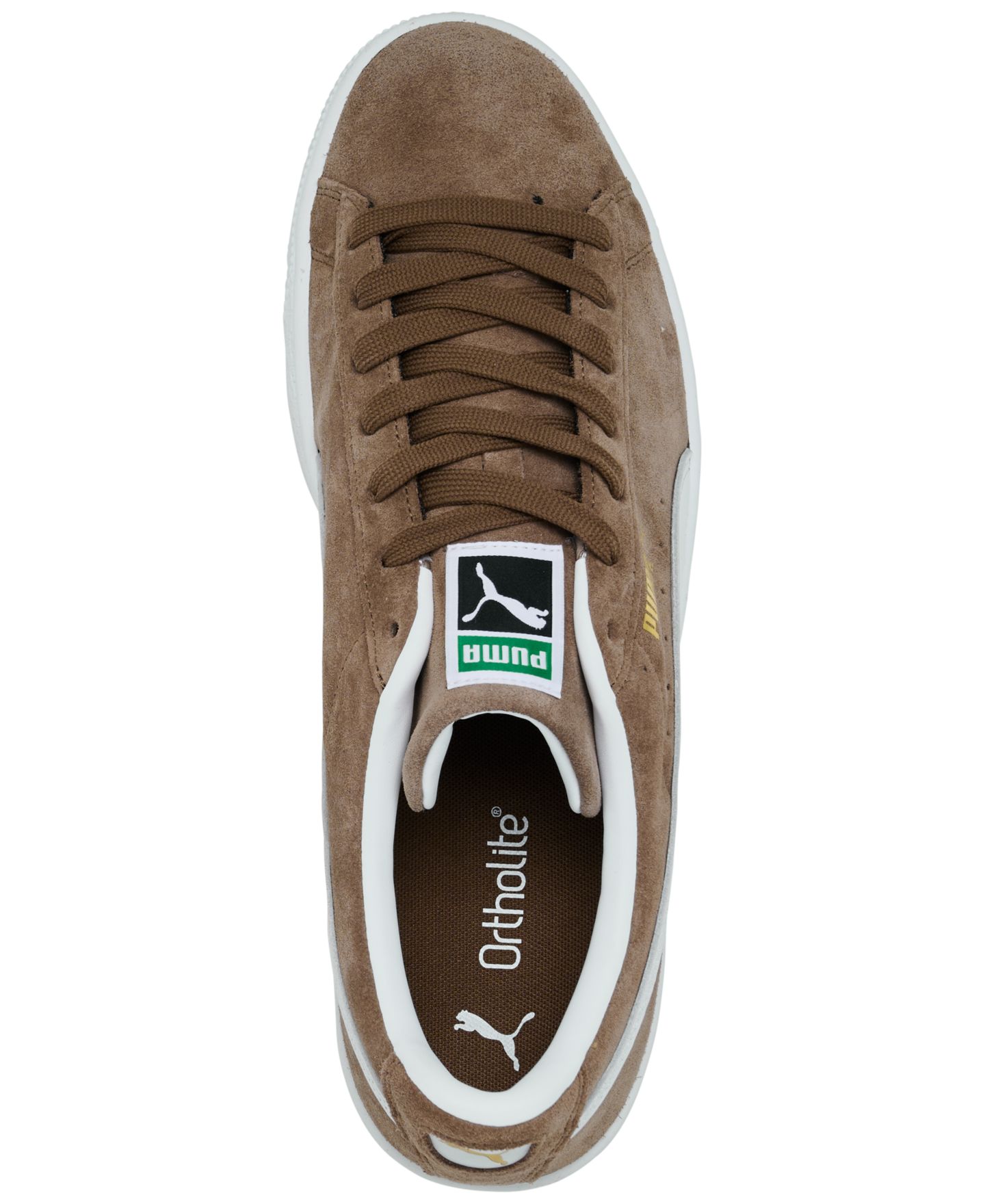 Мужские кроссовки Puma Suede Classic Low-Top, цвет: Коричневый / Белый — фото 5