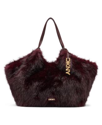 Paula Faux Fur Laptop-Compatible Tote
