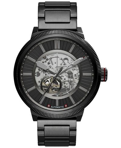 A|X Armani Exchange Men's Automatic ATLC Black Stainless Steel Bracelet Watch 49mm AX1416