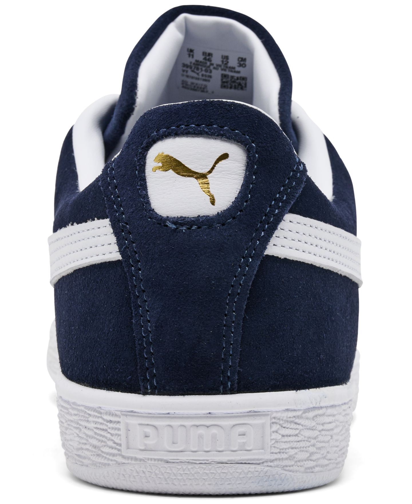 Мужские кроссовки Puma Suede Classic Retro Low-Top, цвет: Синий / Белый — фото 4