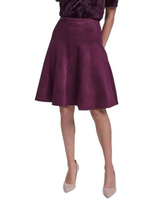 Women's A-Line High-Waisted Knee-Length Skirt
